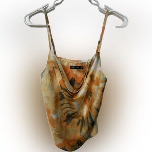 Nasty Gal Orange and Yellow Tie-Dye Camisole